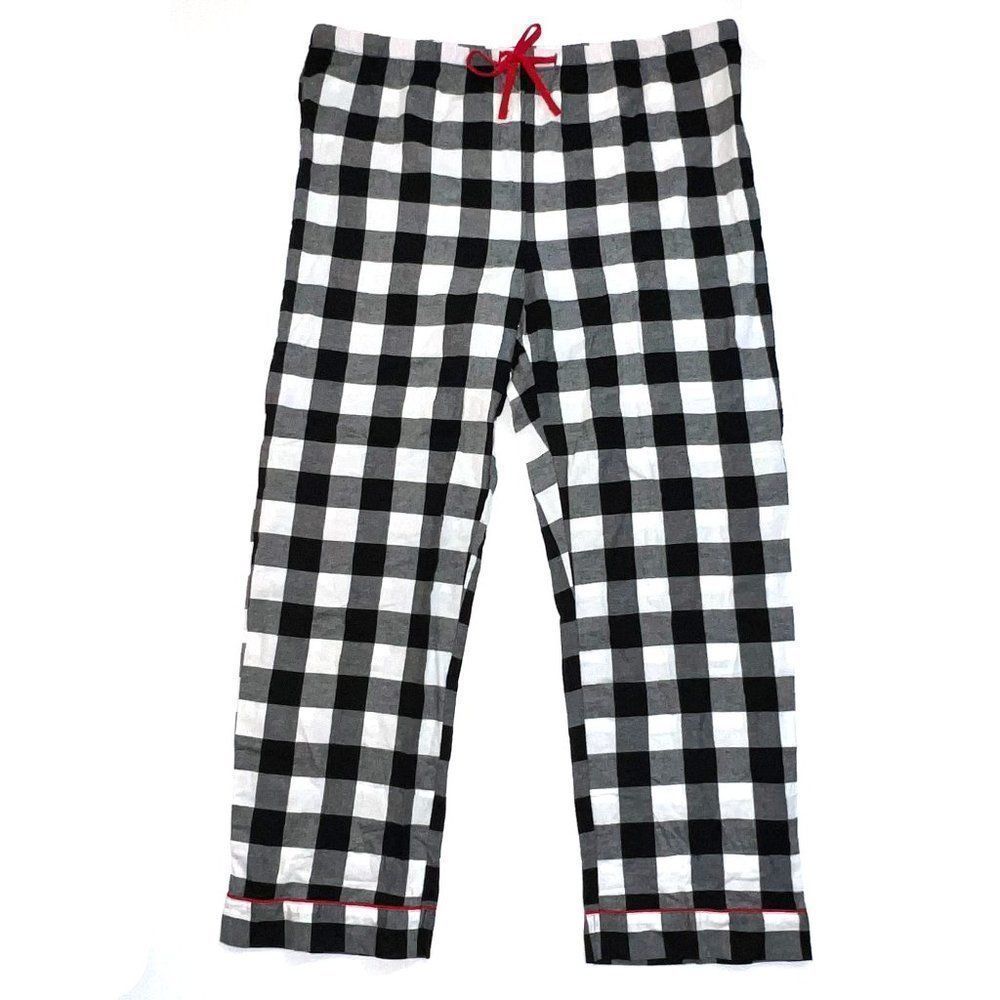 NWOT Wondershop Men's Christmas White Plaid Flannel Sleep Lounge Pants Size XXL